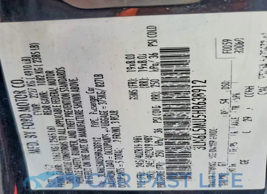 3LN6L5MU5HR638912# 12