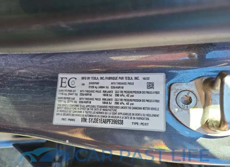 5YJ3E1EA8PF396938# 13