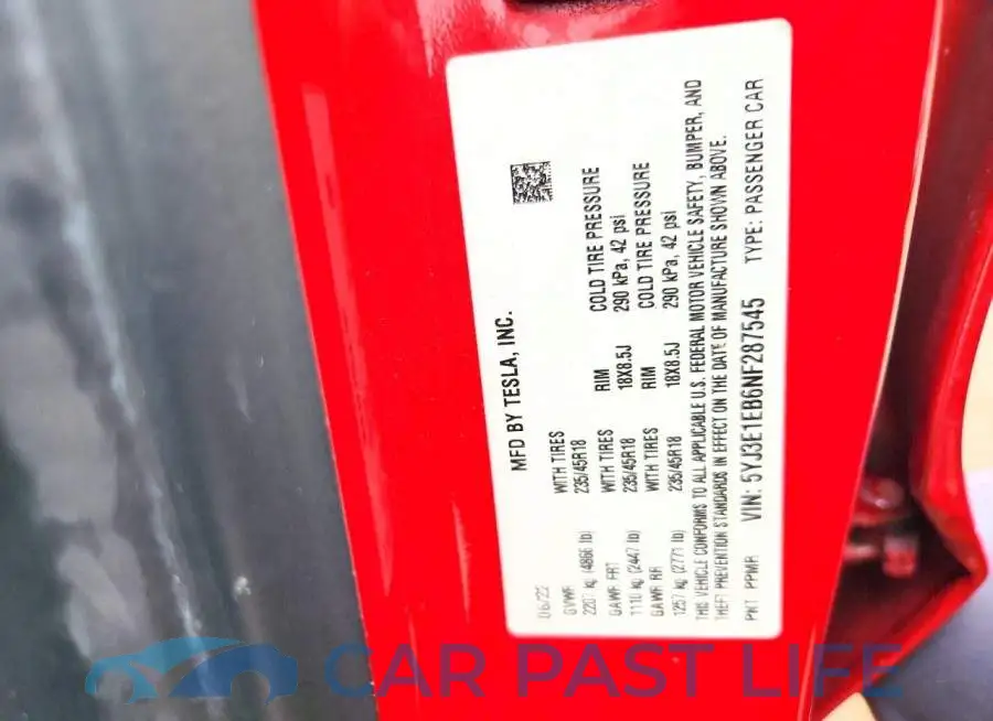 5YJ3E1EB6NF287545# 12
