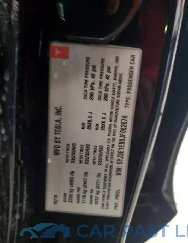 5YJ3E1EB8JF082674# 12
