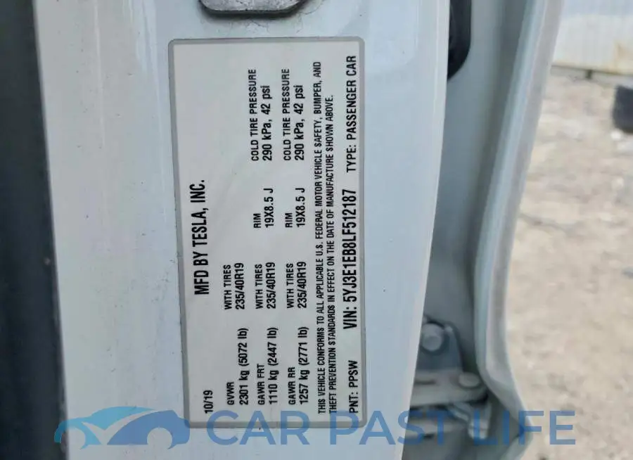 5YJ3E1EB8LF512187# 12