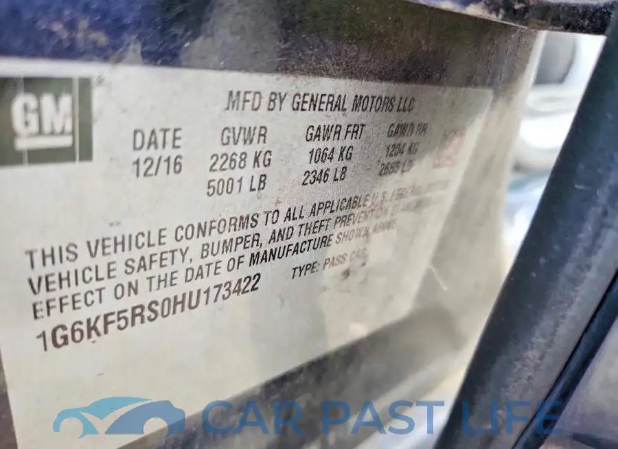 1G6KF5RS0HU173422# 12