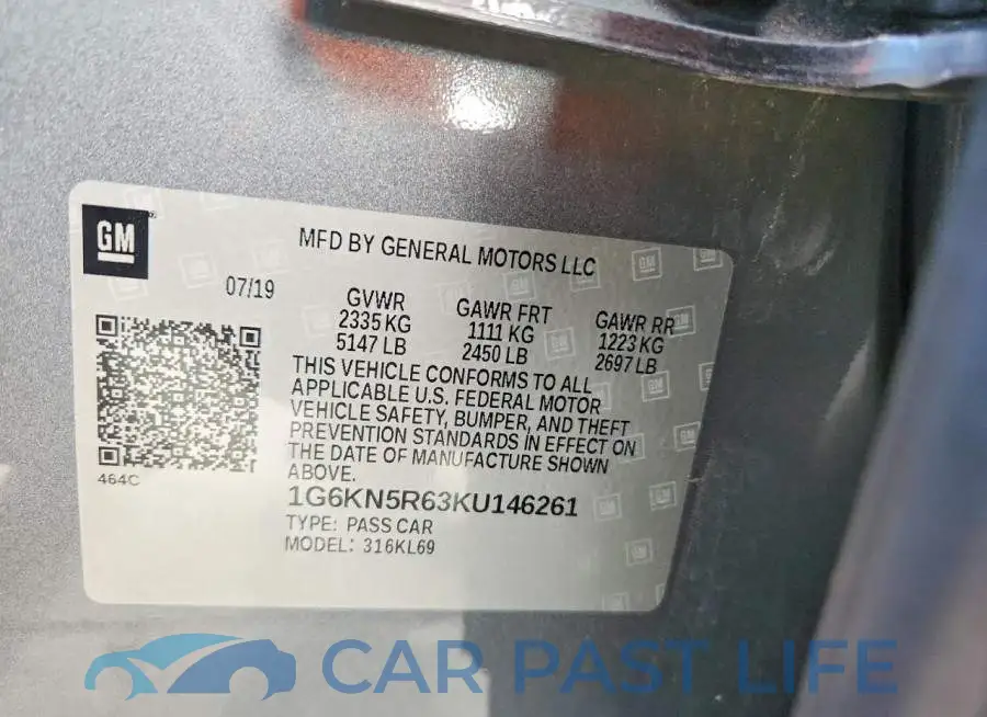 1G6KN5R63KU146261# 13