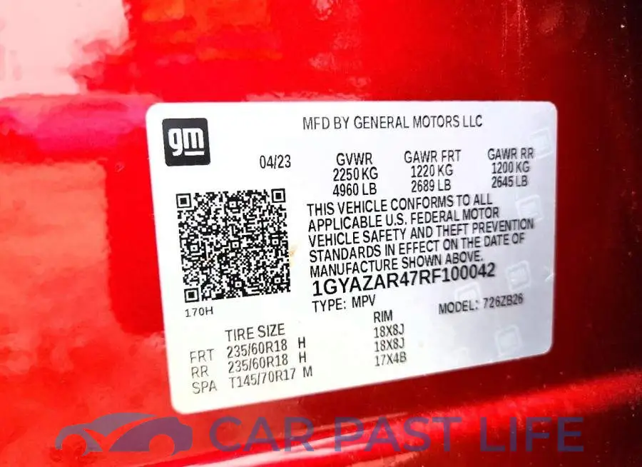 1GYAZAR47RF100042# 13