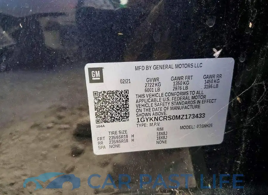 1GYKNCRS0MZ173433# 13