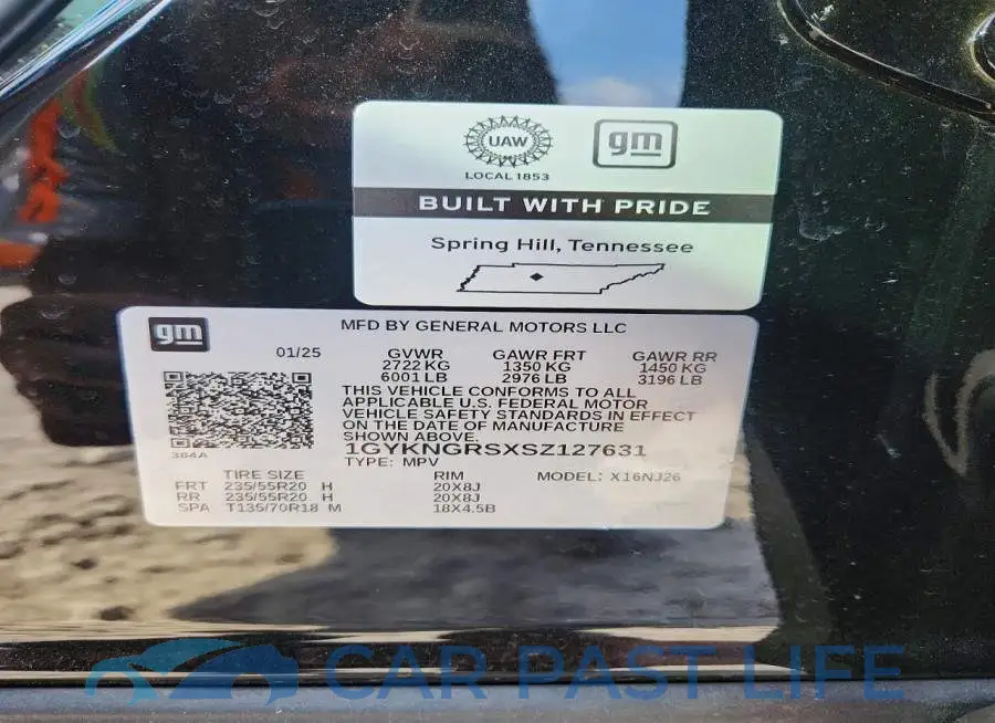 1GYKNGRSXSZ127631# 13