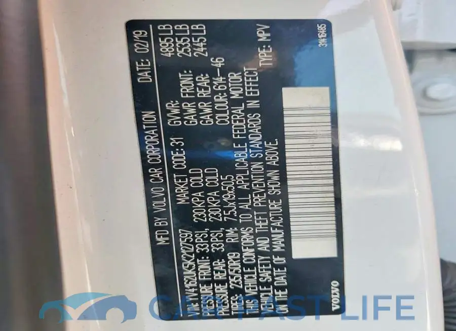 YV4162UK5K2127597# 14