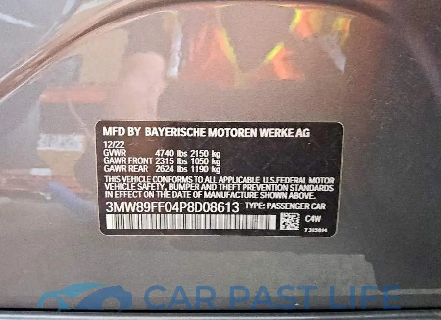 3MW89FF04P8D08613# 12