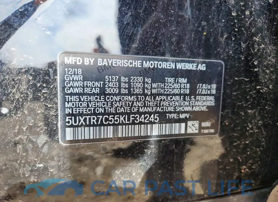 5UXTR7C55KLF34245# 13