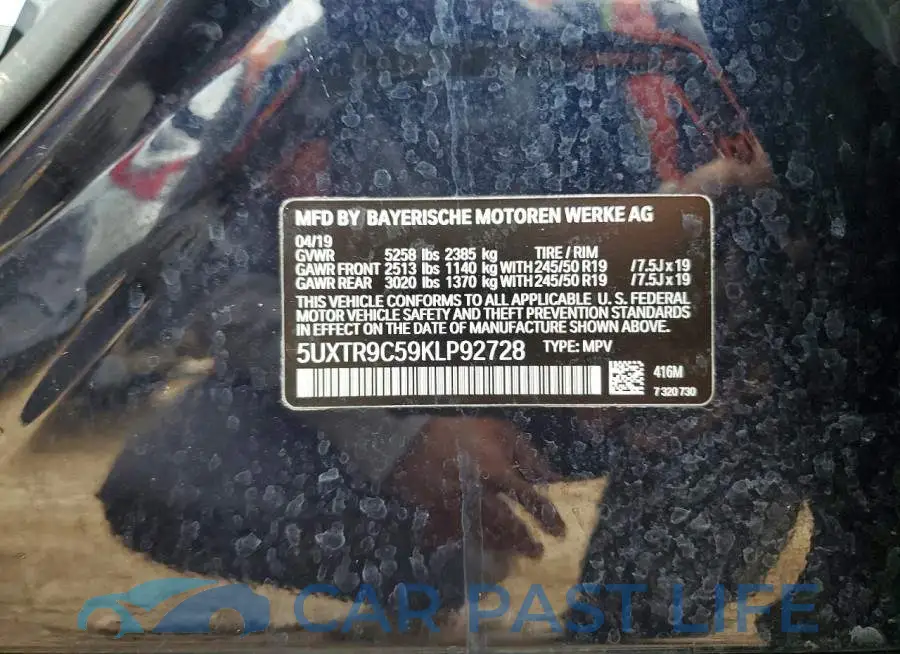 5UXTR9C59KLP92728# 13