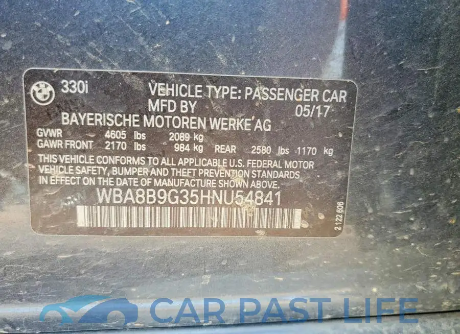 WBA8B9G35HNU54841# 12