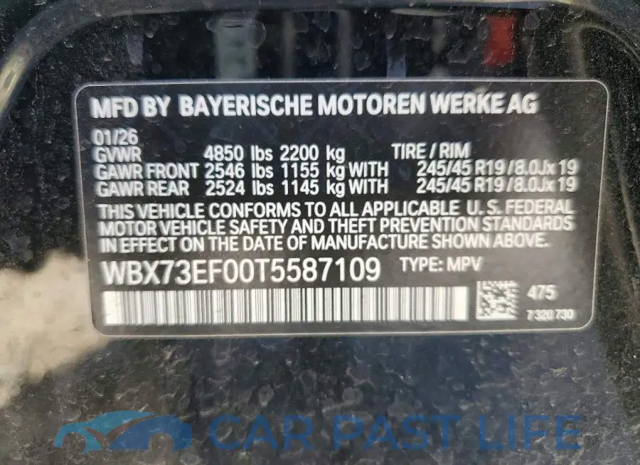 WBX73EF00T5587109# 14