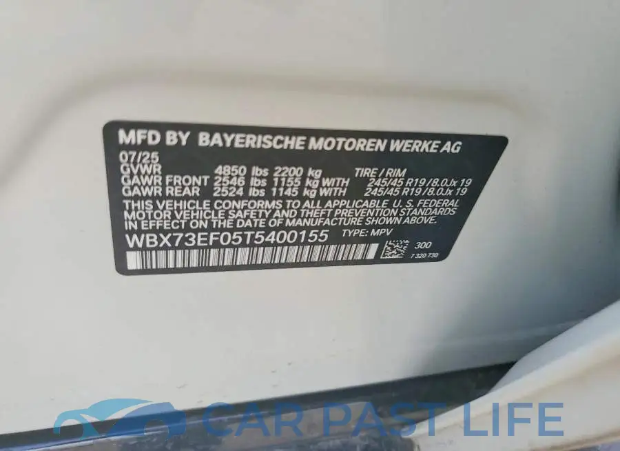 WBX73EF05T5400155# 13
