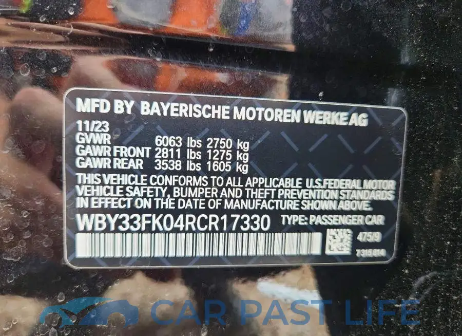 WBY33FK04RCR17330# 12
