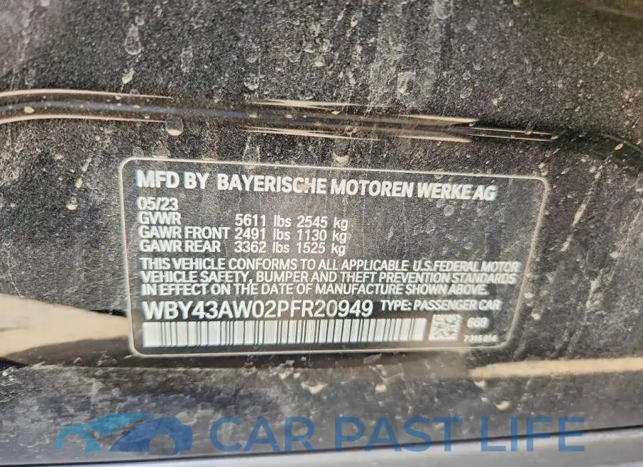 WBY43AW02PFR20949# 12