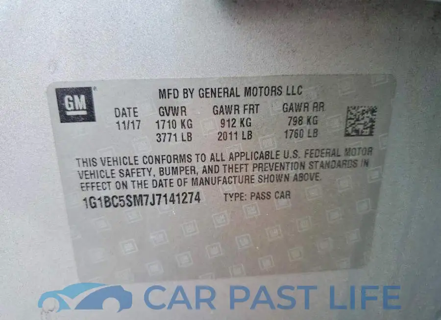 1G1BC5SM7J7141274# 12