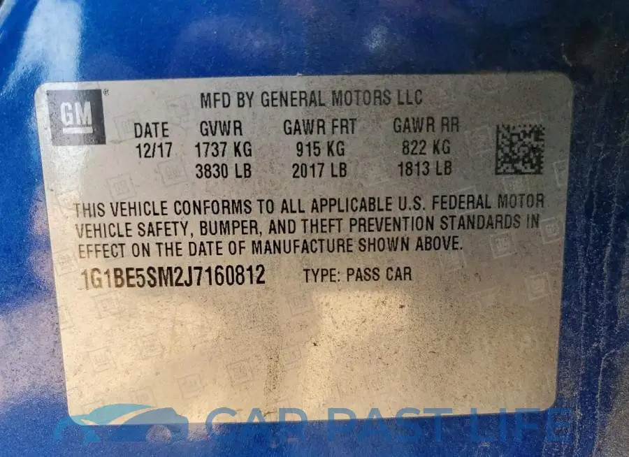 1G1BE5SM2J7160812# 12