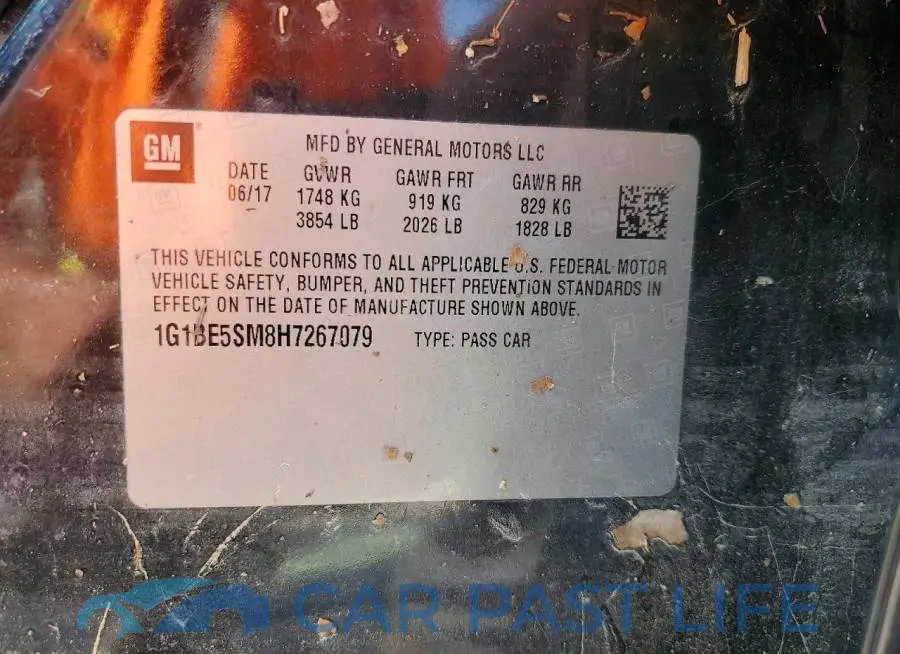 1G1BE5SM8H7267079# 12