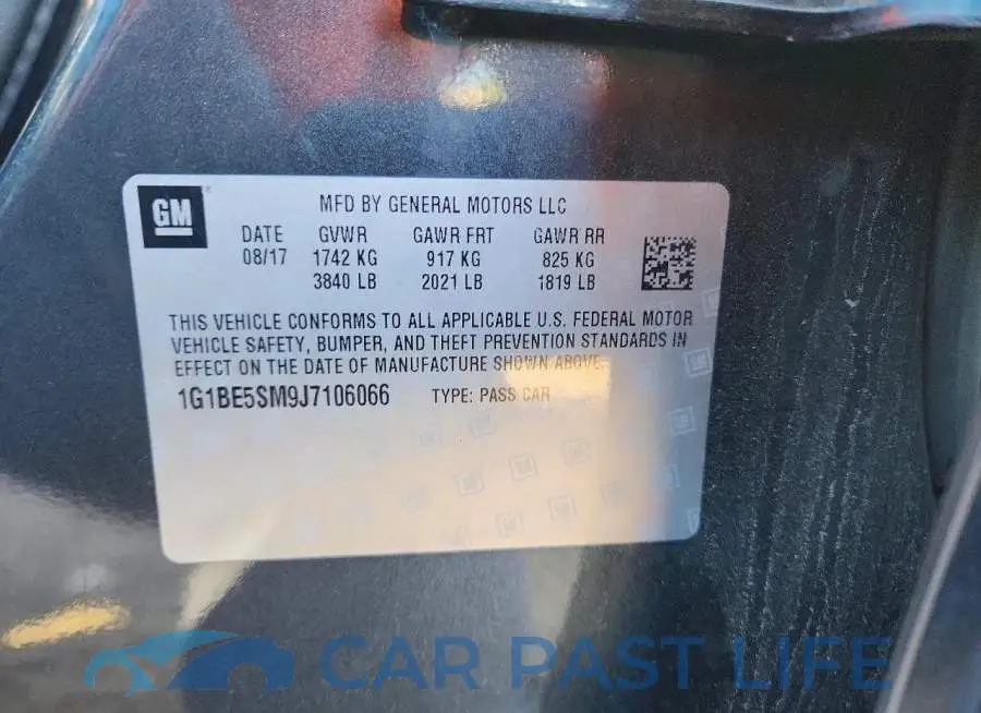 1G1BE5SM9J7106066# 12