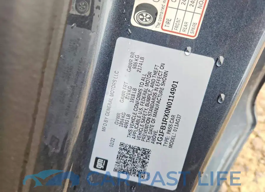 1G1FB1RX0N0114901# 12