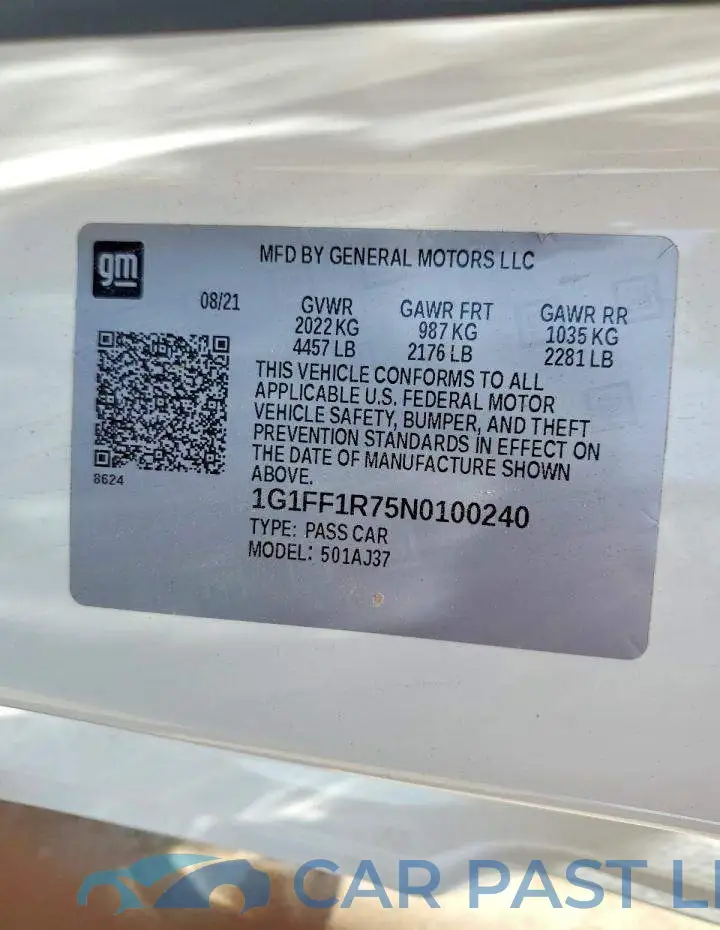 1G1FF1R75N0100240# 12