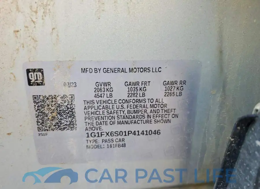 1G1FX6S01P4141046# 13