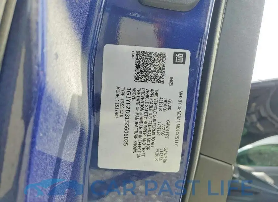 1G1YF2D31S5606035# 12