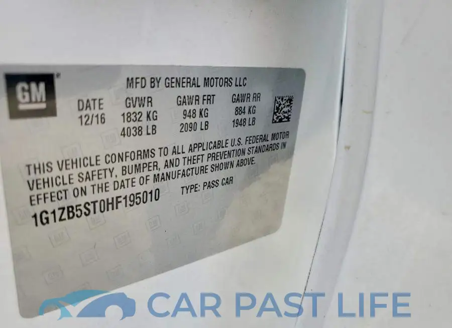 1G1ZB5ST0HF195010# 12