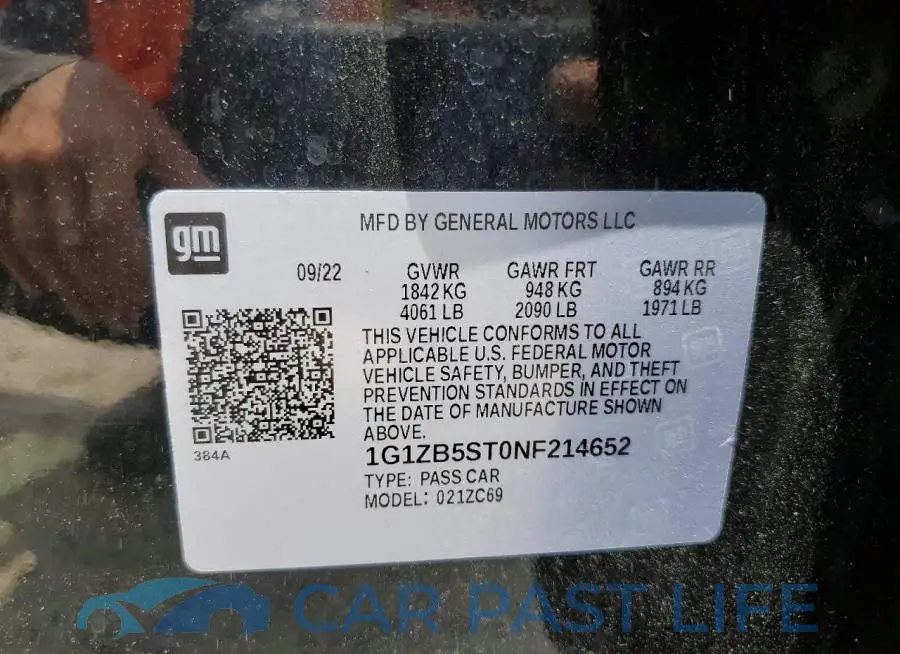 1G1ZB5ST0NF214652# 12