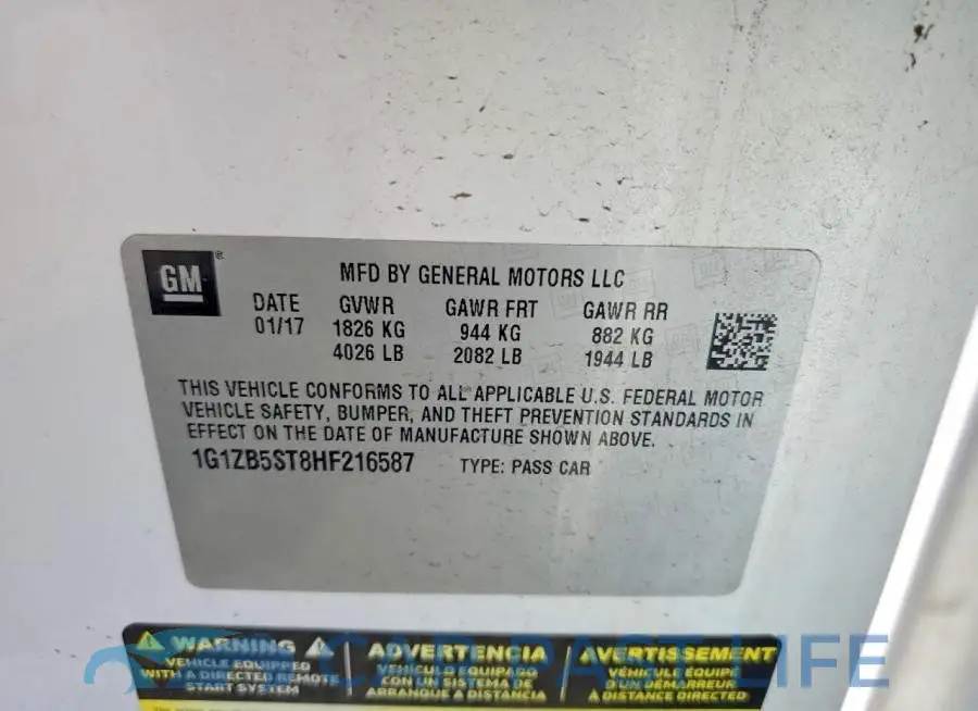 1G1ZB5ST8HF216587# 12