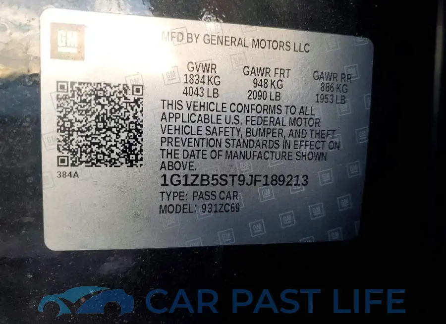 1G1ZB5ST9JF189213# 12