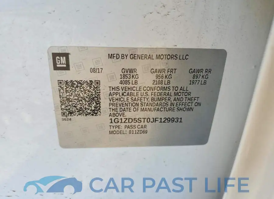 1G1ZD5ST0JF129931# 12