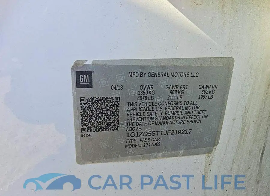 1G1ZD5ST1JF219217# 12