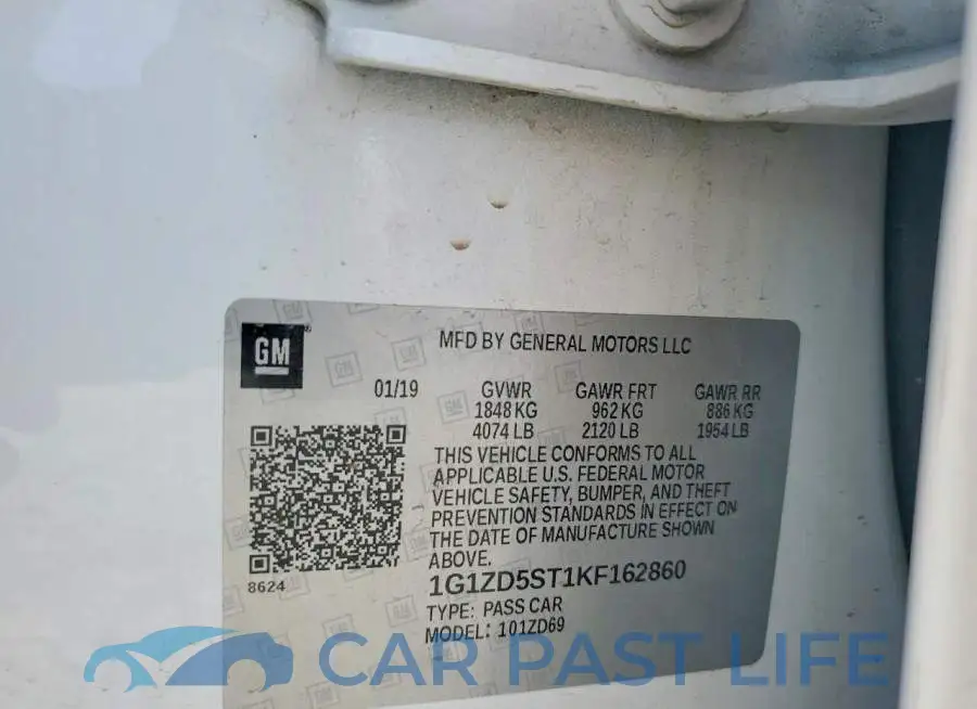 1G1ZD5ST1KF162860# 12