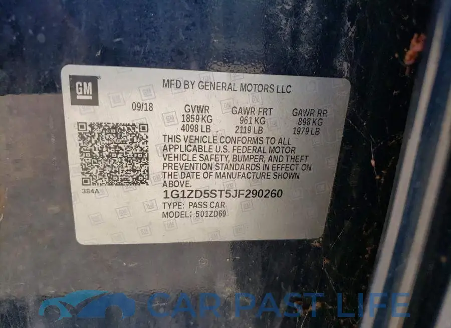 1G1ZD5ST5JF290260# 12