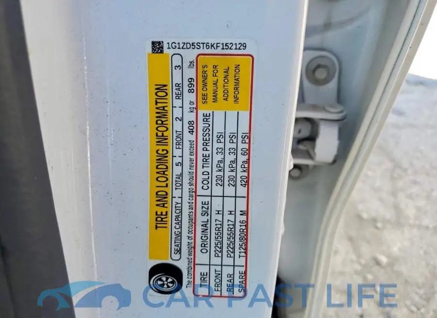 1G1ZD5ST6KF152129# 12