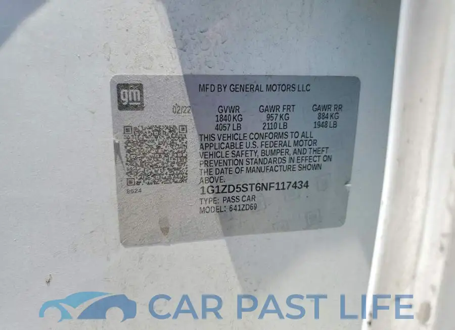 1G1ZD5ST6NF117434# 13