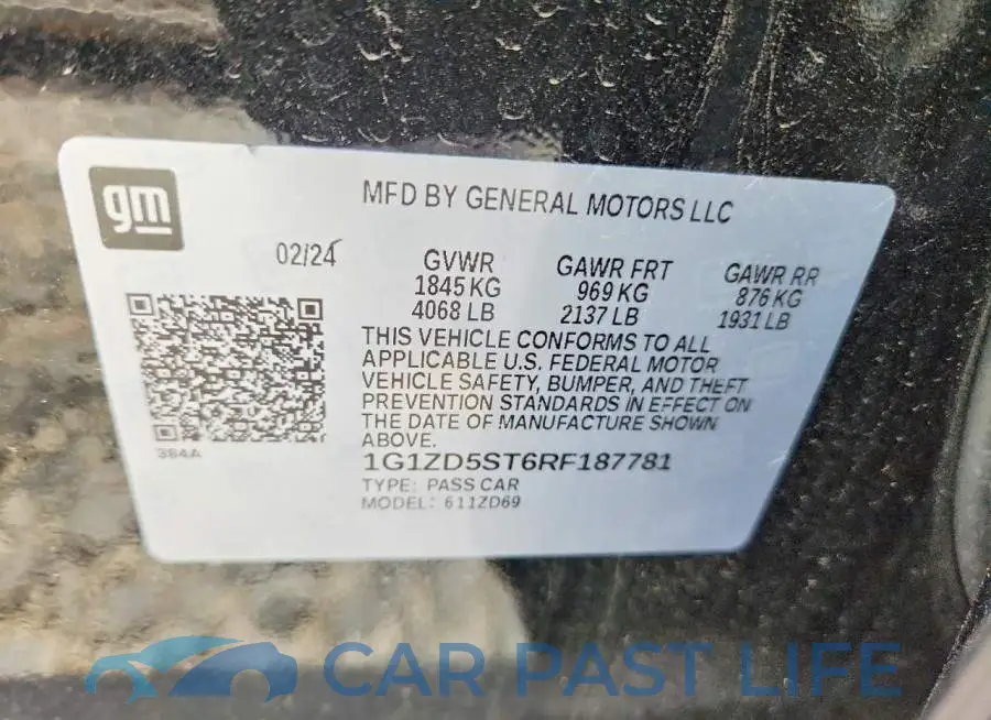 1G1ZD5ST6RF187781# 12