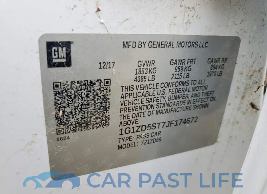 1G1ZD5ST7JF174672# 12