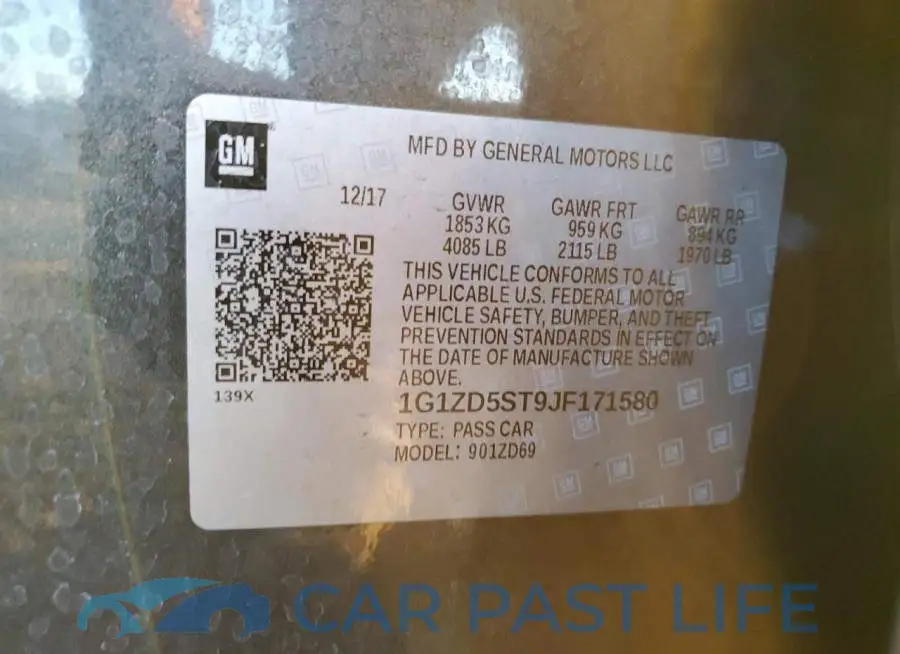 1G1ZD5ST9JF171580# 13