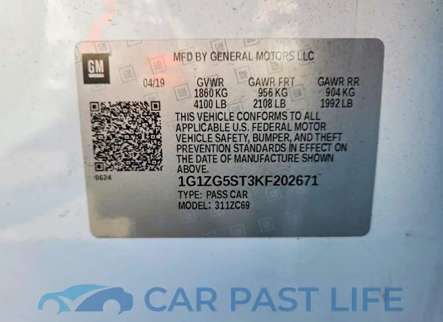 1G1ZG5ST3KF202671# 12