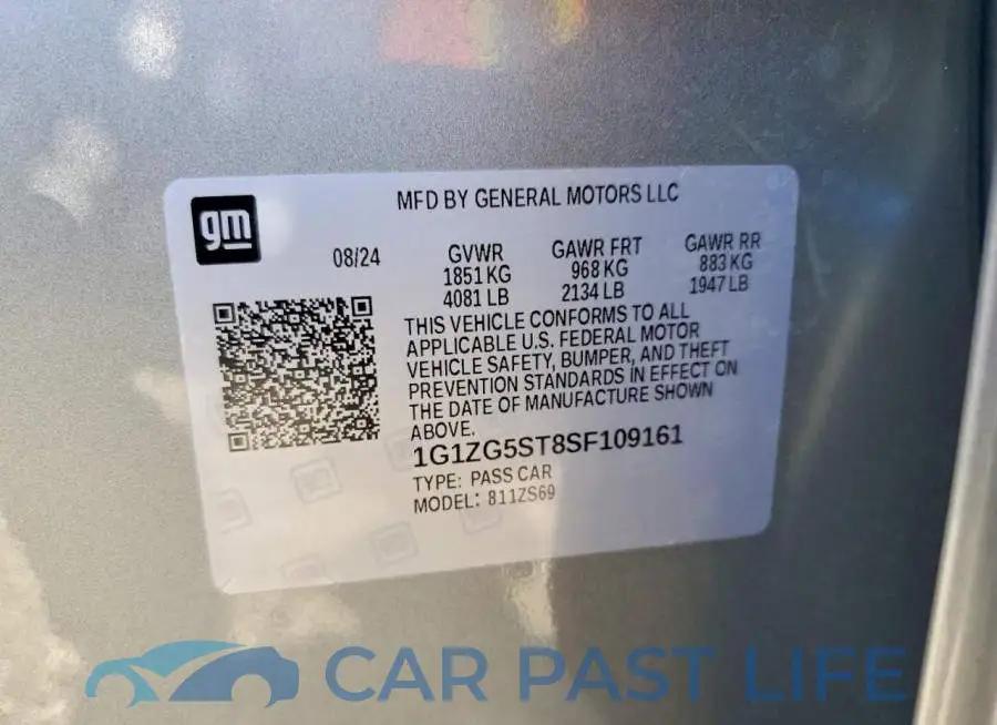 1G1ZG5ST8SF109161# 12