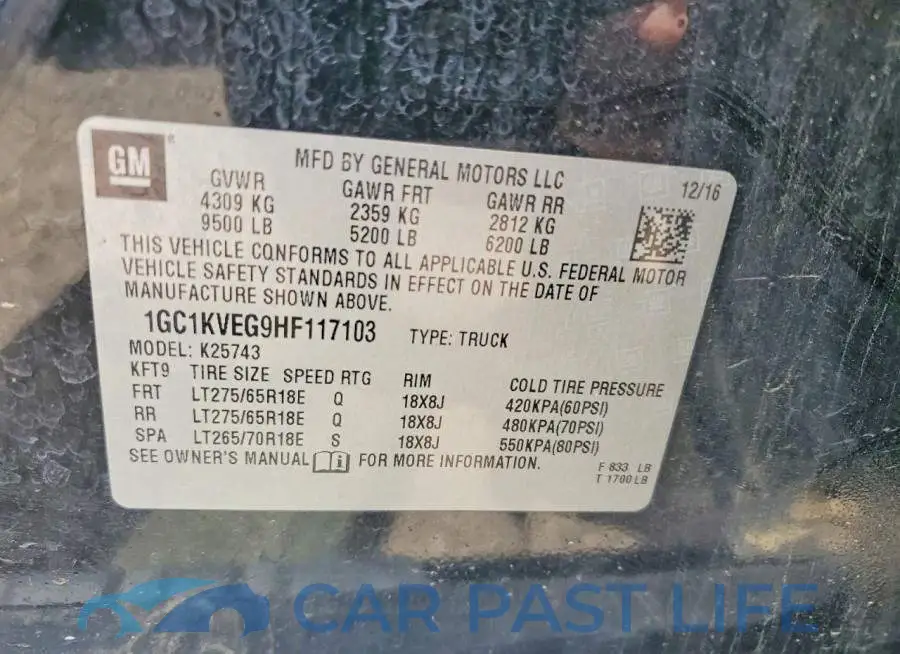 1GC1KVEG9HF117103# 12