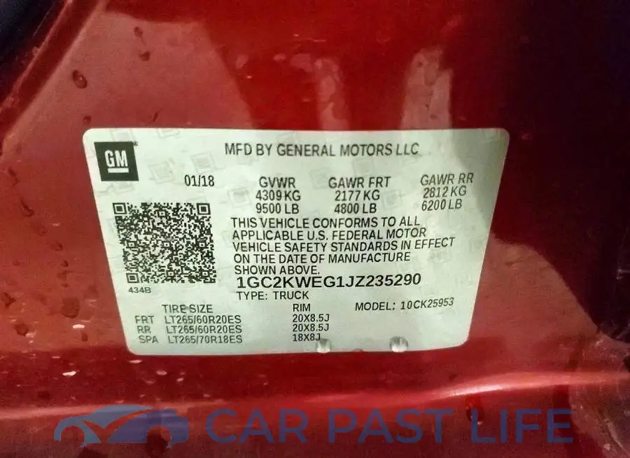 1GC2KWEG1JZ235290# 12