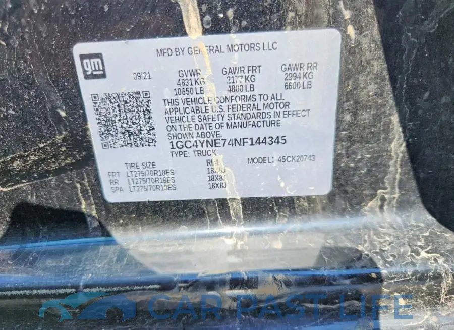 1GC4YNE74NF144345# 12