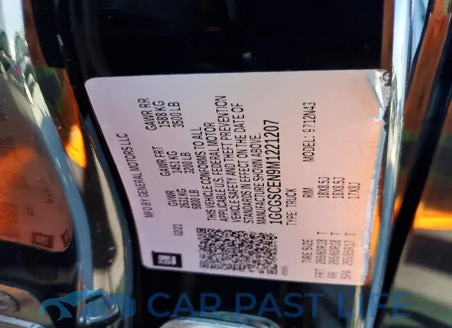1GCGSCEN9M1221207# 12