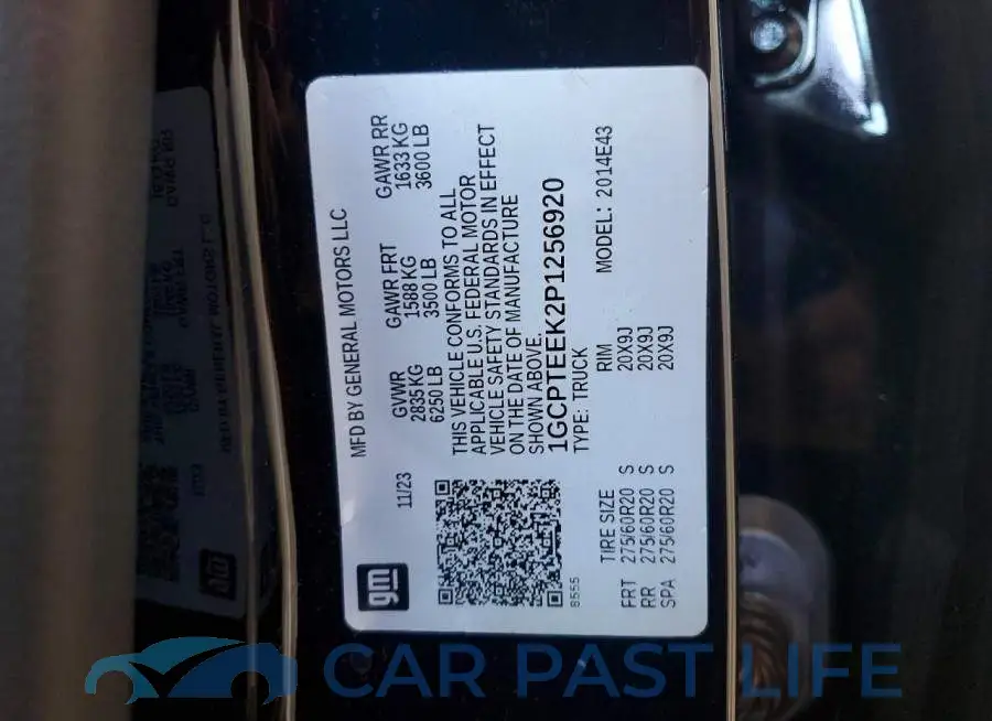 1GCPTEEK2P1256920# 13