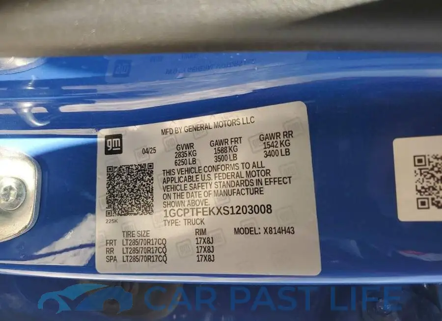 1GCPTFEKXS1203008# 12