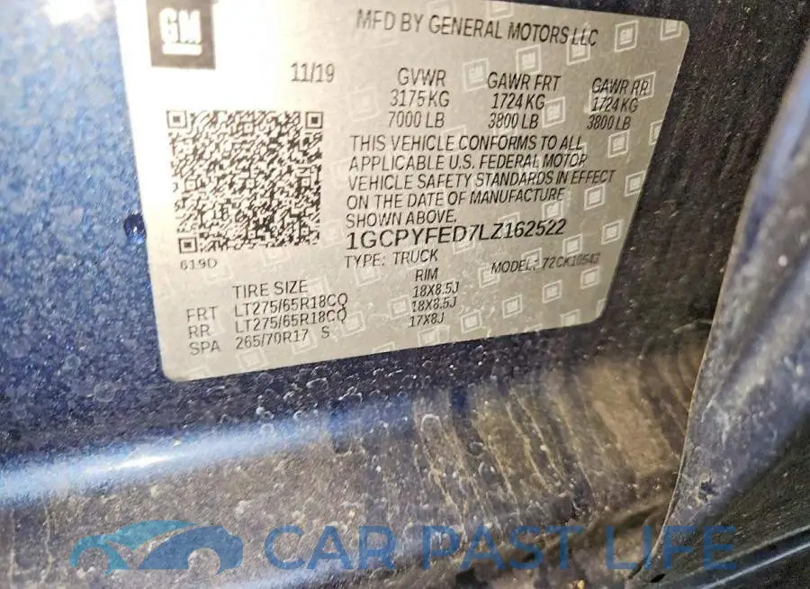 1GCPYFED7LZ162522# 13