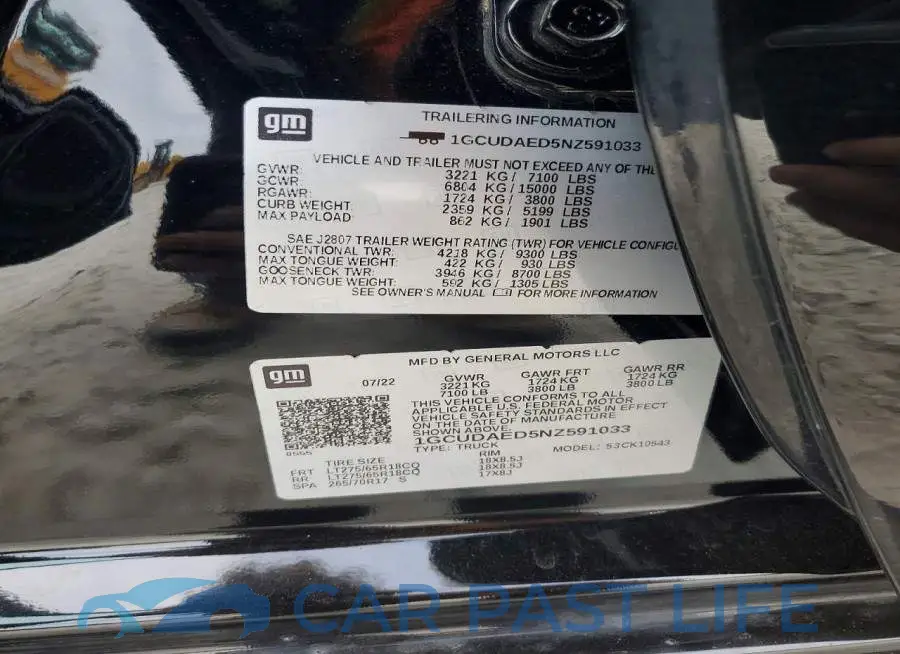 1GCUDAED5NZ591033# 12